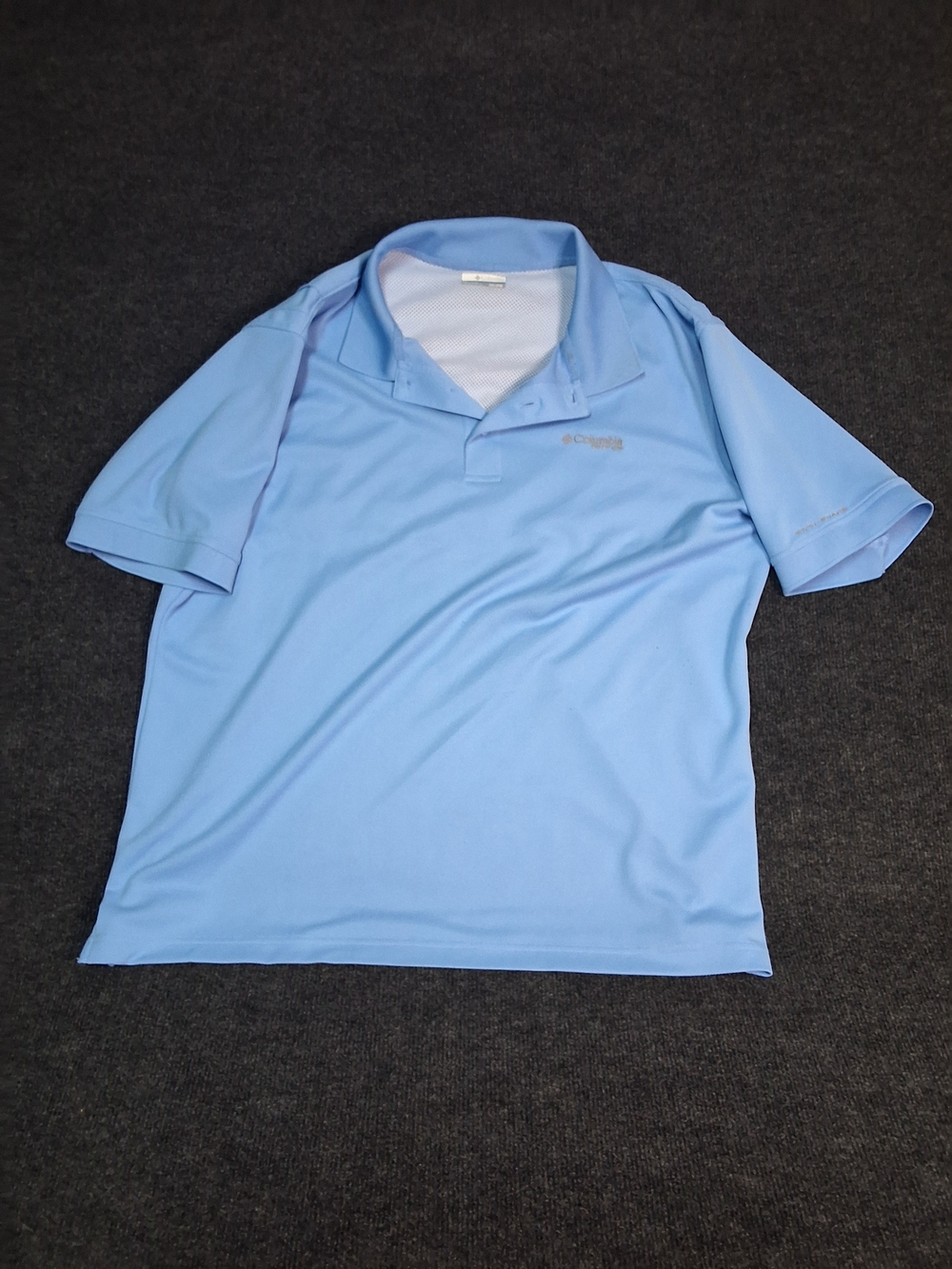 Columbia Men's Light Blue Short Sleeve Polo